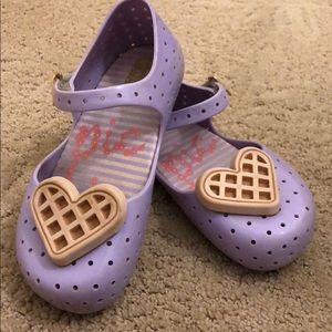 Mini Melissa purple waffle shoes